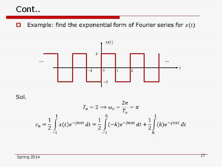 Lecture 9 EE 221 Signals Analysis and Systems
