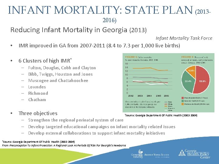 INFANT MORTALITY: STATE PLAN (20132016) Reducing Infant Mortality in Georgia (2013) Infant Mortality Task