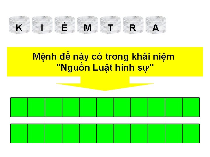 K I Ể M T R A Mệnh đề này có trong khái niệm