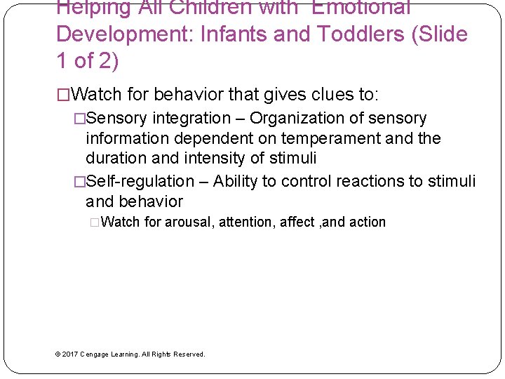 Helping All Children with Emotional Development: Infants and Toddlers (Slide 1 of 2) �Watch Helping All Children with Emotional Development: Infants and Toddlers (Slide 1 of 2) �Watch