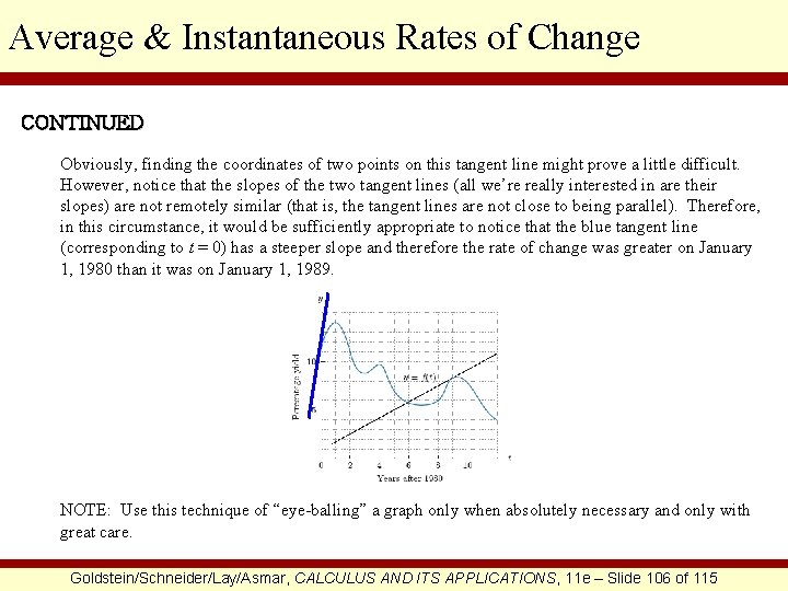 Average & Instantaneous Rates of Change CONTINUED Obviously, finding the coordinates of two points