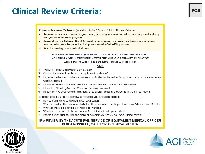 Clinical Review Criteria: 16 