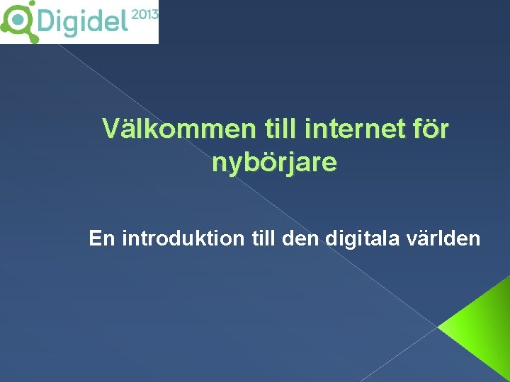 Välkommen till internet för nybörjare En introduktion till den digitala världen 