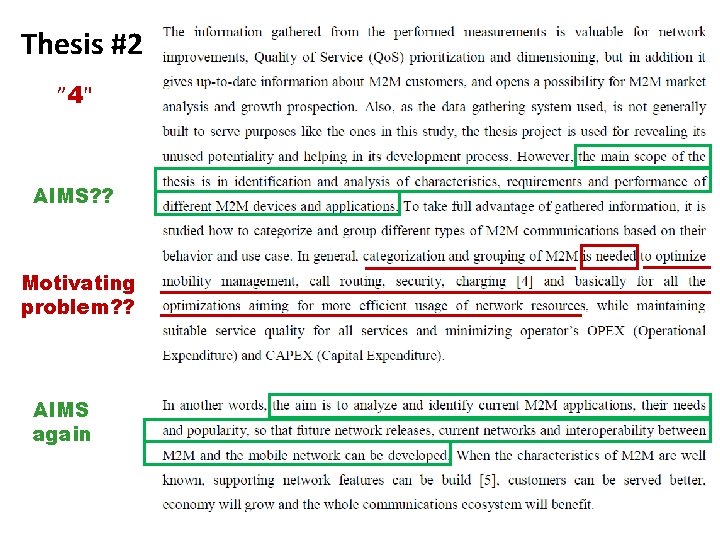 Thesis #2 ” 4" AIMS? ? Motivating problem? ? AIMS again 