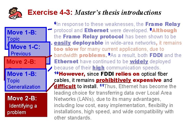Exercise 4 -3: Master’s thesis introductions 66 In response to these weaknesses, the Frame