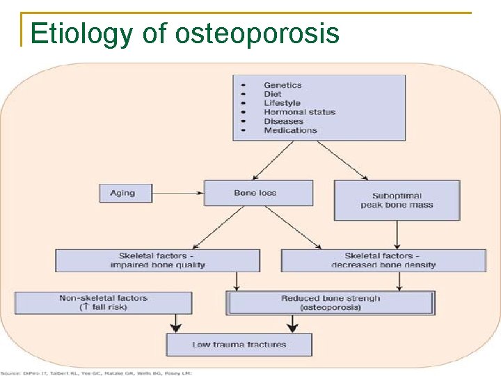 Etiology of osteoporosis 7 