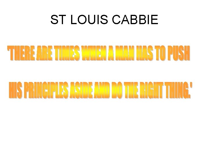 ST LOUIS CABBIE 
