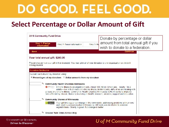 Select Percentage or Dollar Amount of Gift Donate by percentage or dollar amount from Select Percentage or Dollar Amount of Gift Donate by percentage or dollar amount from