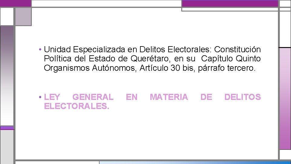  • Unidad Especializada en Delitos Electorales: Constitución Política del Estado de Querétaro, en