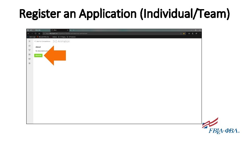 Register an Application (Individual/Team) 