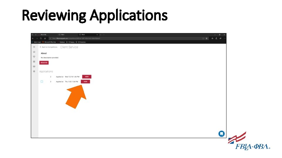 Reviewing Applications 