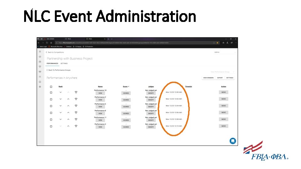 NLC Event Administration 