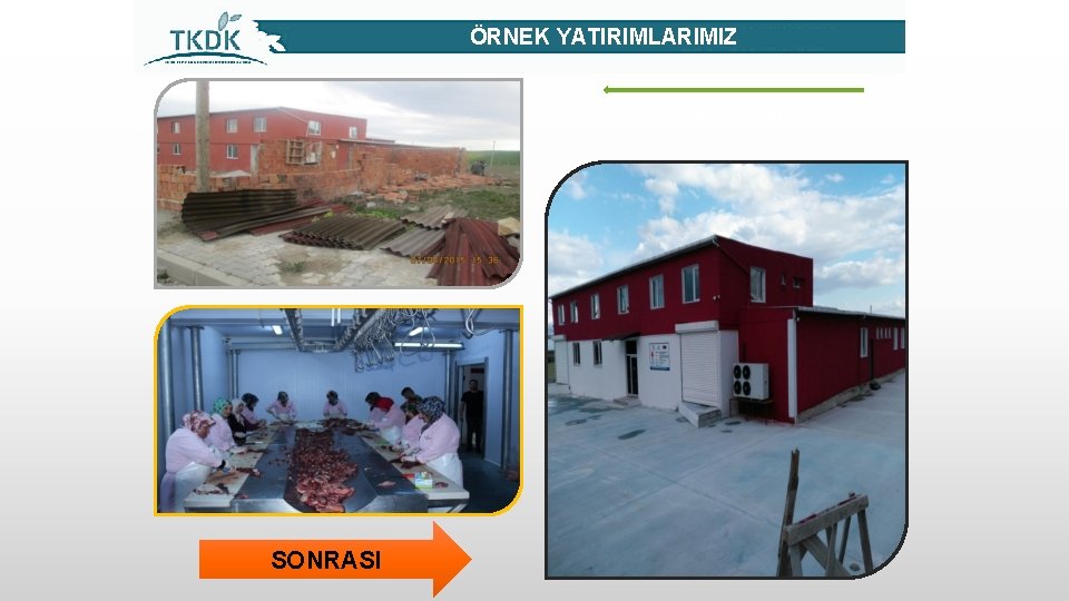 ÖRNEK YATIRIMLARIMIZ ÖNCESİ SONRASI 