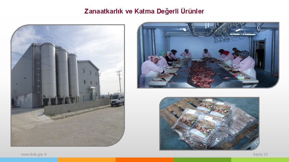 Zanaatkarlık ve Katma Değerli Ürünler www. tkdk. gov. tr Sayfa 33 