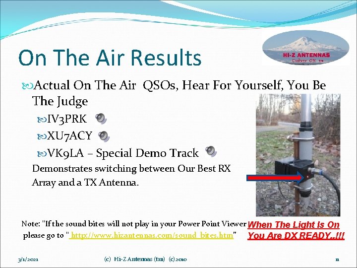 On The Air Results Actual On The Air QSOs, Hear For Yourself, You Be