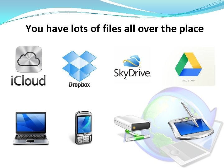 You have lots of files all over the place 