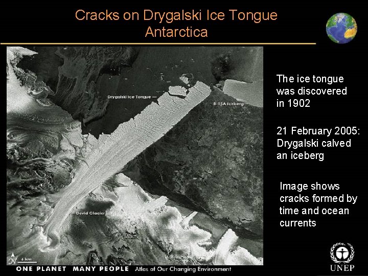 Cracks on Drygalski Ice Tongue Antarctica The ice tongue was discovered in 1902 21