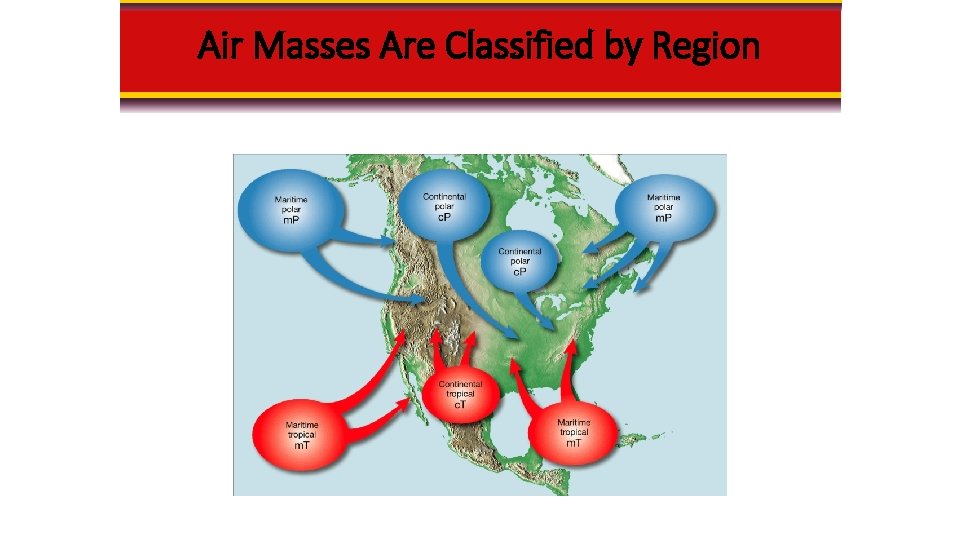 Air Masses Are Classified by Region 