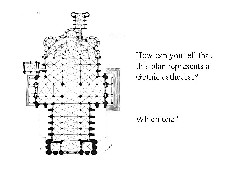 How can you tell that this plan represents a Gothic cathedral? Which one? How can you tell that this plan represents a Gothic cathedral? Which one?
