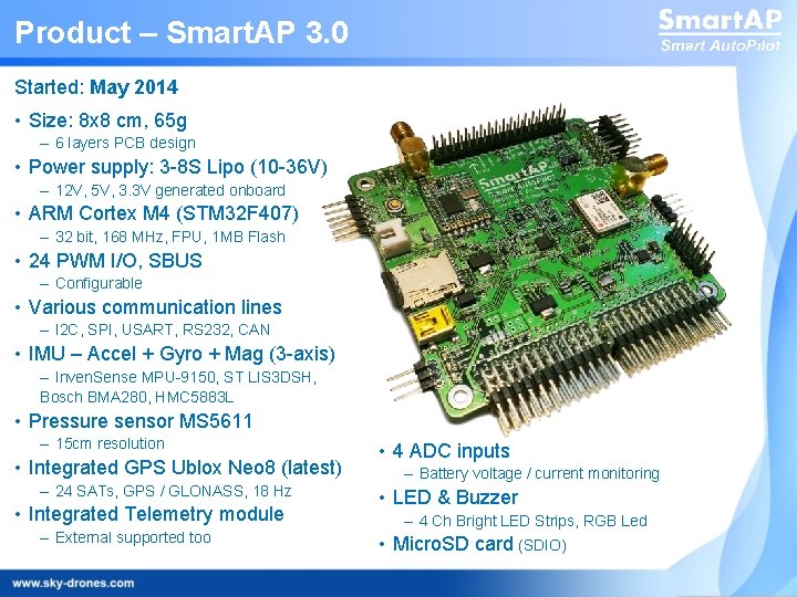 Product – Smart. AP 3. 0 Started: May 2014 • Size: 8 x 8