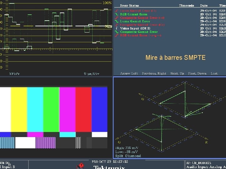 Cas de la mire à barres SMPTE Mire à barres SMPTE 10 