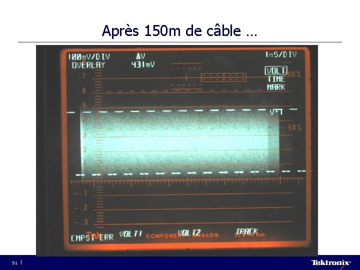 Après 150 m de câble … 51 