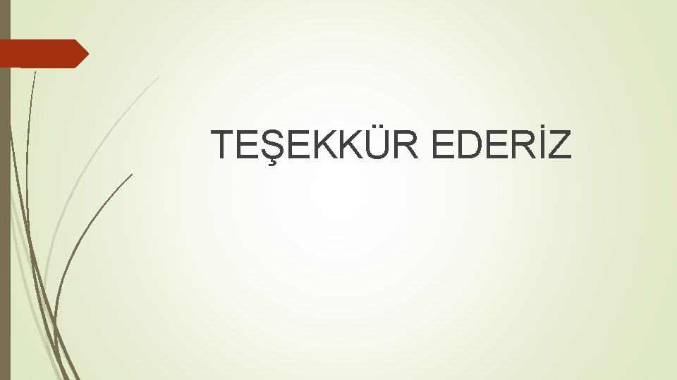 TEŞEKKÜR EDERİZ 