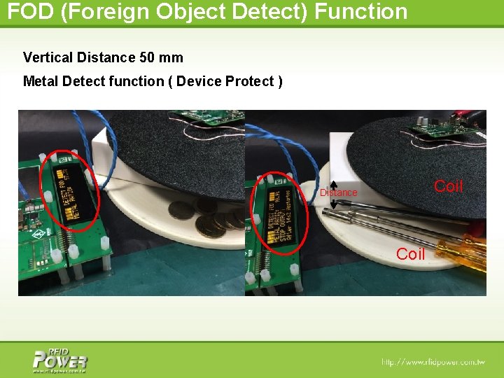FOD (Foreign Object Detect) Function Vertical Distance 50 mm Metal Detect function ( Device
