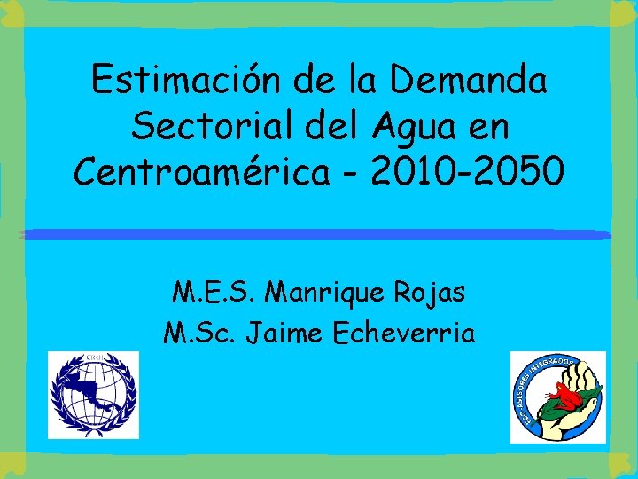 Estimacin de la Demanda Sectorial del Agua en