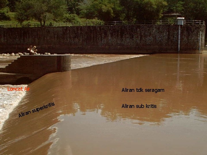 Loncat Air n Aliran tdk seragam s rkrit e p u is Aliran sub