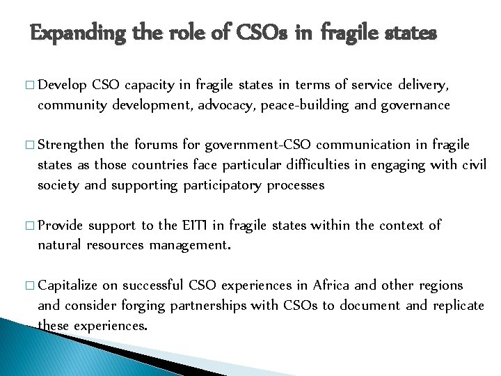 African Development Bank Group The Civil Society Engagement