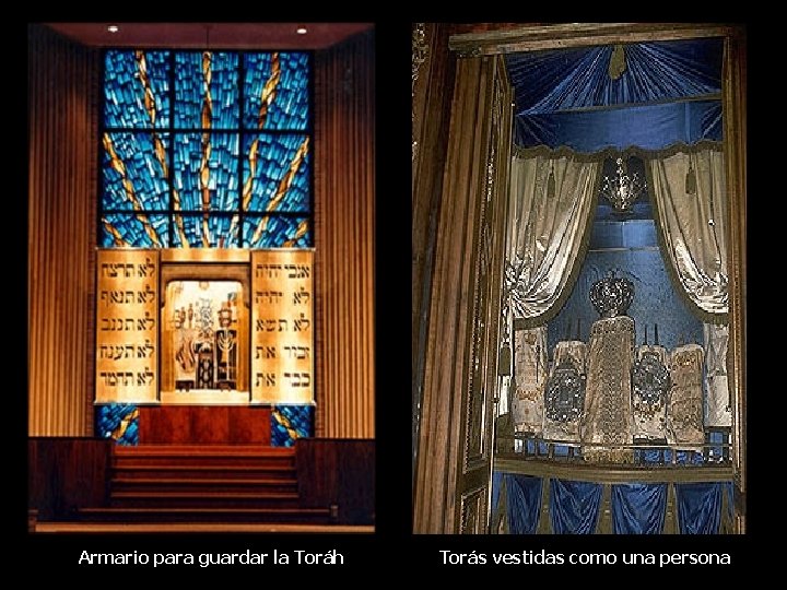 Armario para guardar la Toráh Torás vestidas como una persona 