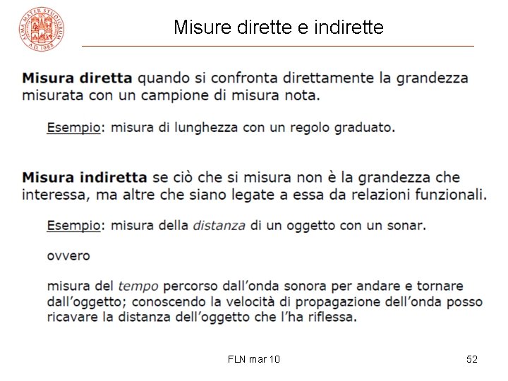 Misure dirette e indirette FLN mar 10 52 