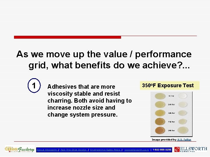 As we move up the value / performance grid, what benefits do we achieve?