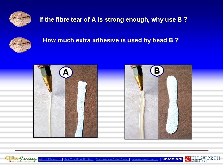 If the fibre tear of A is strong enough, why use B ? How