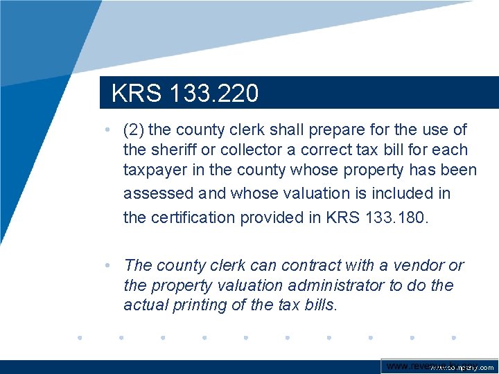 KRS 133. 220 • (2) the county clerk shall prepare for the use of