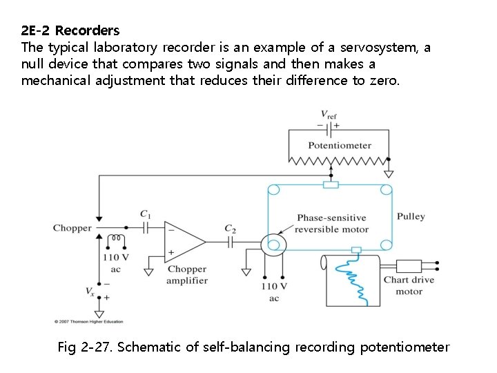 2 E-2 Recorders The typical laboratory recorder is an example of a servosystem, a