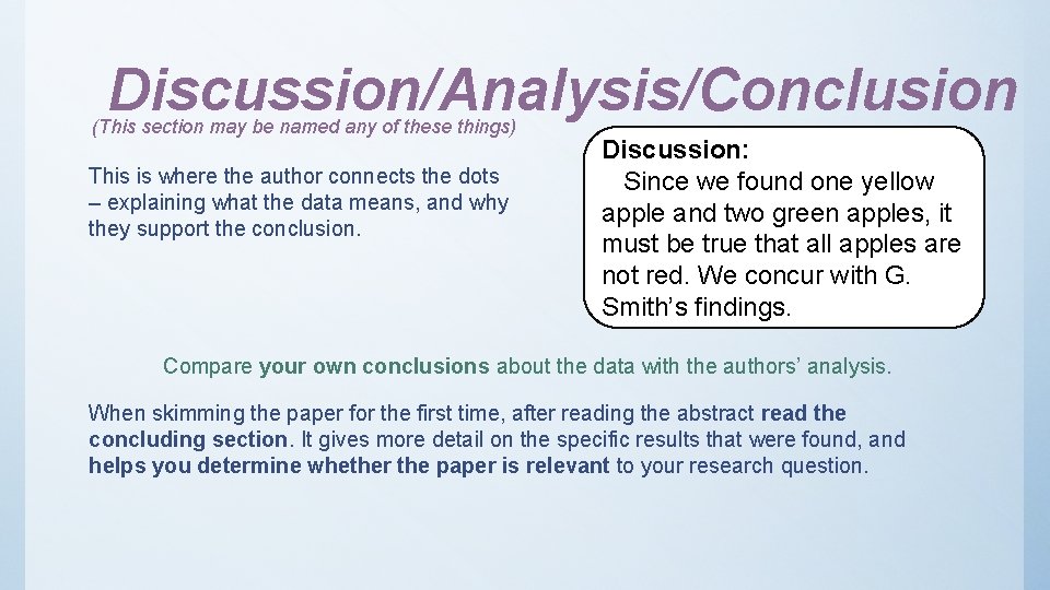 Discussion/Analysis/Conclusion (This section may be named any of these things) This is where the Discussion/Analysis/Conclusion (This section may be named any of these things) This is where the