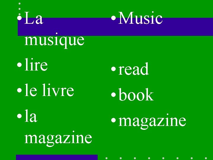  • La musique • lire • le livre • la magazine • Music