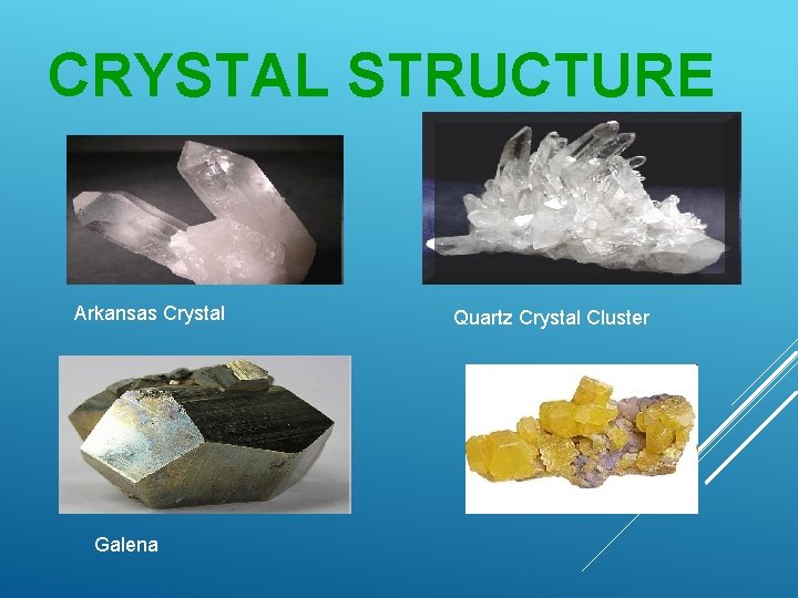 CRYSTAL STRUCTURE Arkansas Crystal Galena Quartz Crystal Cluster 