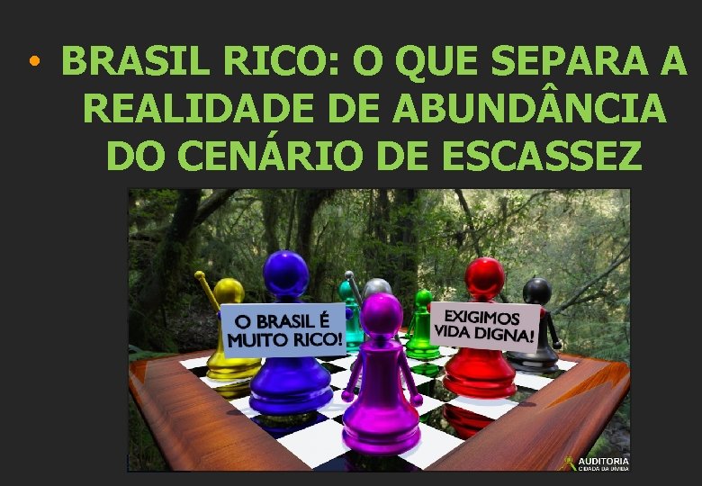  • BRASIL RICO: O QUE SEPARA A REALIDADE DE ABUND NCIA DO CENÁRIO
