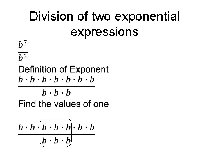 Division of two exponential expressions • 