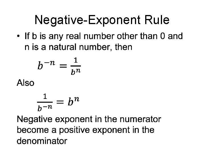 Negative-Exponent Rule • 