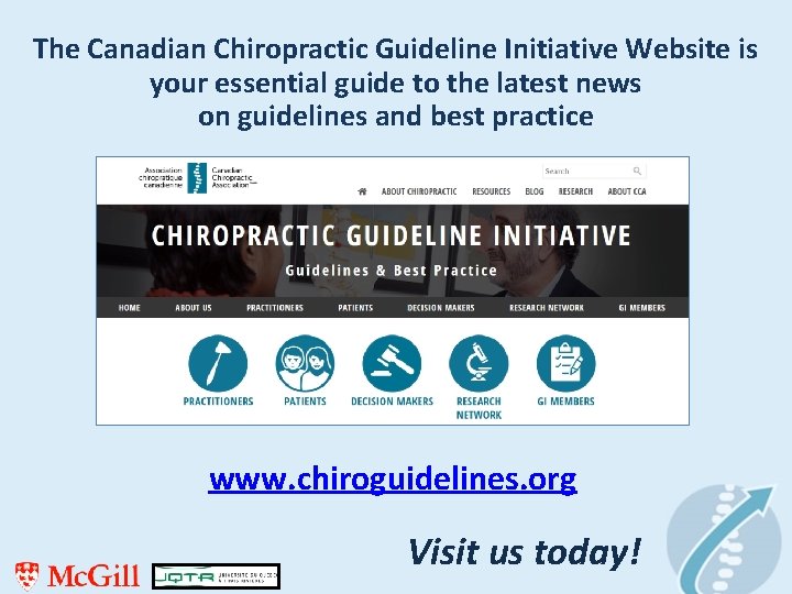 The Canadian Chiropractic Guideline Initiative Website is your essential guide to the latest news The Canadian Chiropractic Guideline Initiative Website is your essential guide to the latest news
