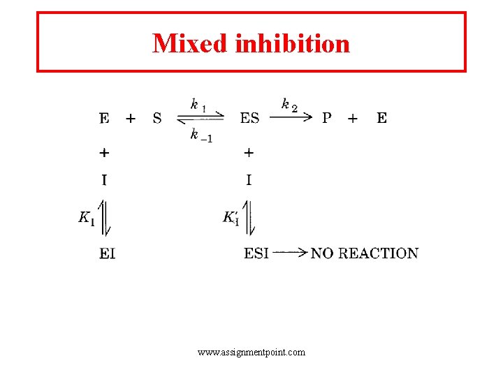 Mixed inhibition www. assignmentpoint. com 