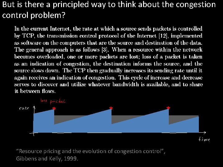 But is there a principled way to think about the congestion control problem? *