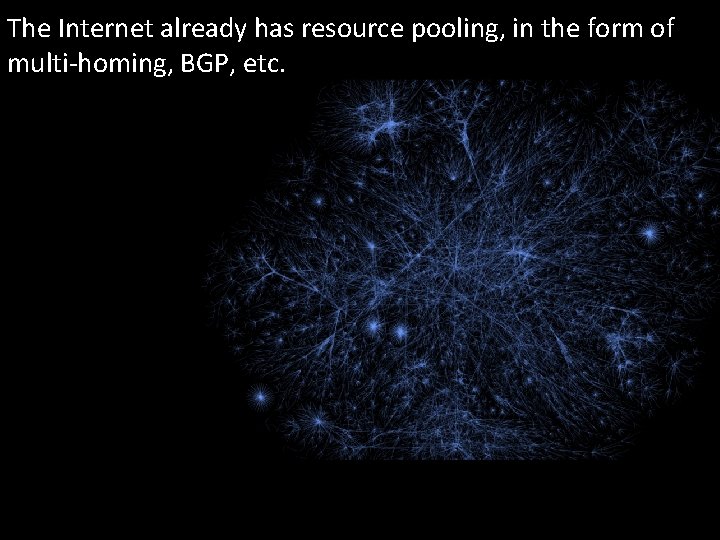 The Internet already has resource pooling, in the form of multi-homing, BGP, etc. 