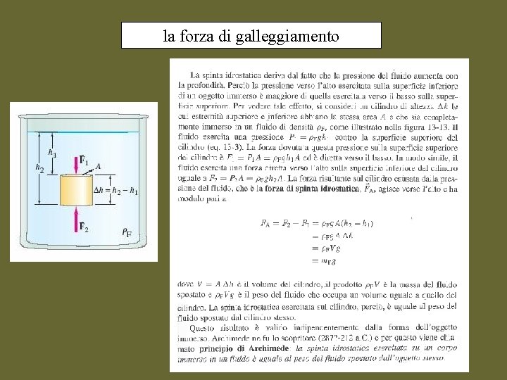 la forza di galleggiamento 