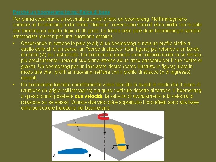 Perché un boomerang torna: fisica di base Per prima cosa diamo un'occhiata a come