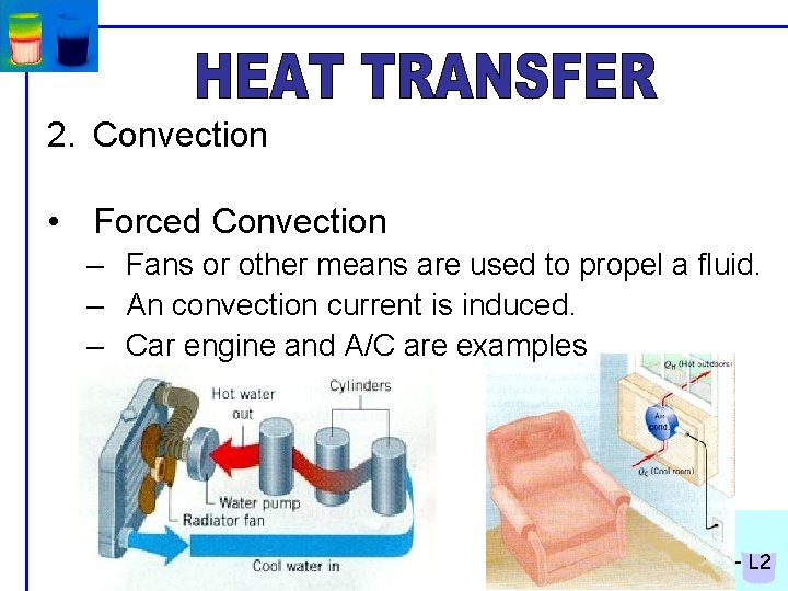 2. Convection • Forced Convection – Fans or other means are used to propel